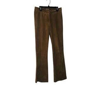 Georgiou Suede Pants Brown Bootcut Career Casual Trousers hiippie retro‎ Luxury